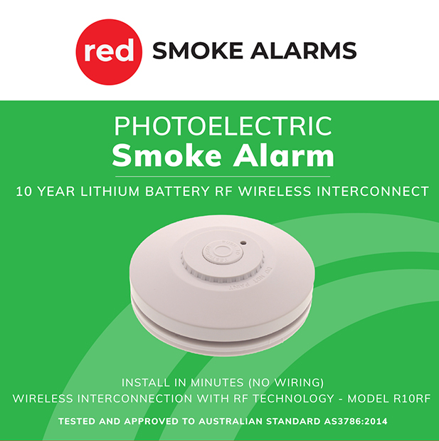 10 year RF wireless smoke alarm