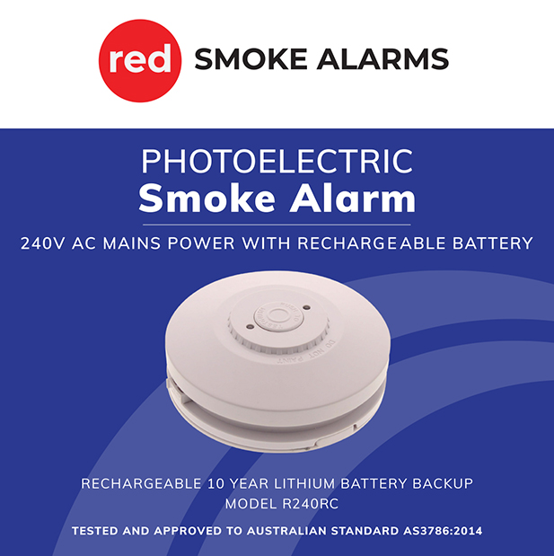 240v smoke alarm with rechargeable battery